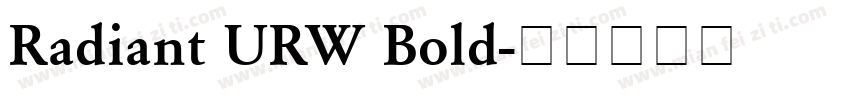 Radiant URW Bold字体转换